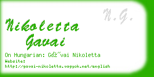 nikoletta gavai business card